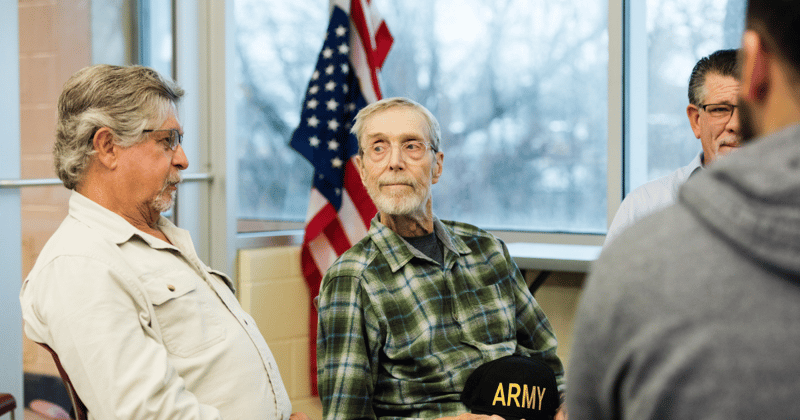 Group of senior veterans